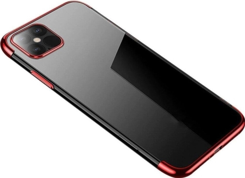 Clear Color-Deksel-Deksel Med Metallramme For Samsung Galaxy S21+ 5G (S21 Plus 5G) Rød