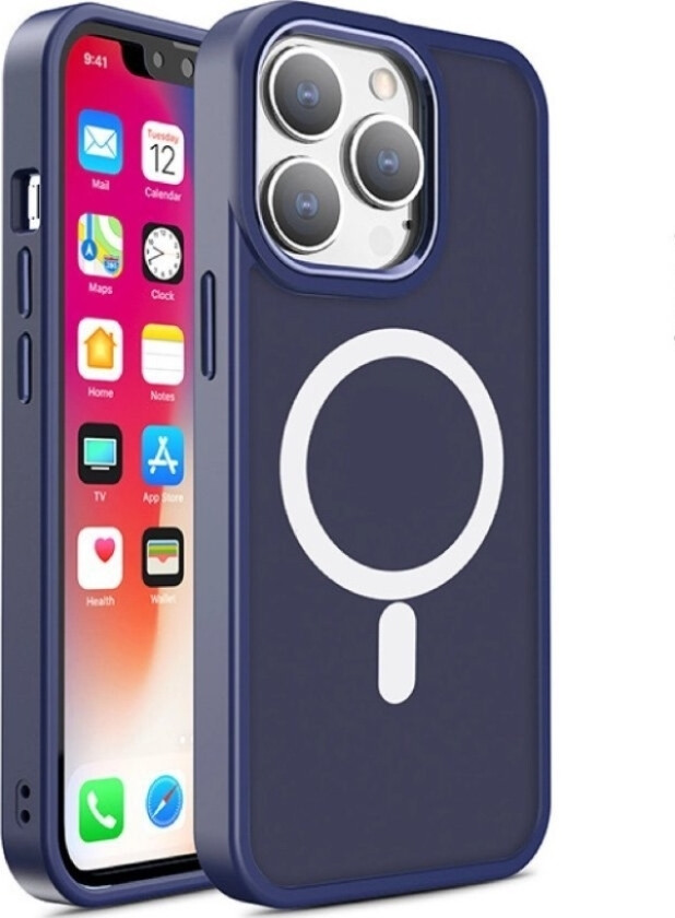 Magnetisk Deksel Med Magsafe Color Matte Deksel Til Iphone 15 Plus - Marineblå