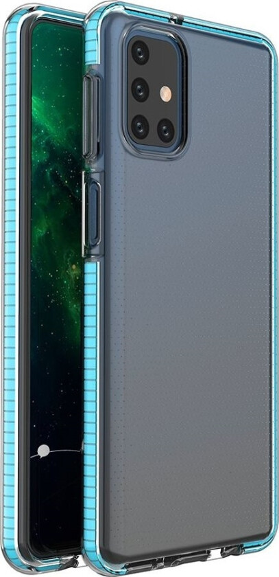 Spring Case Gel-Deksel Med En Fargerik Ramme For Samsung Galaxy M51 Blå