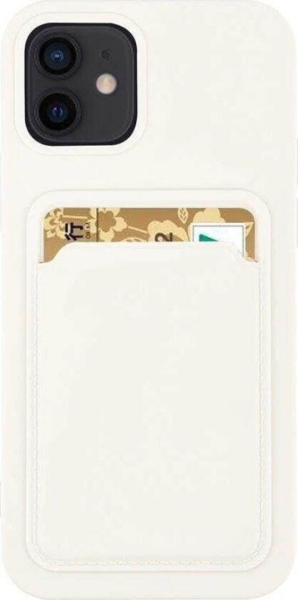 Card Case Silikon Lommebokveske Med Kortspor Dokumenter Til Samsung Galaxy A42 5G Hvit