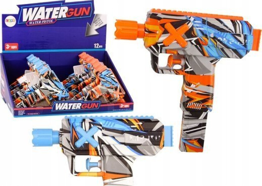 Leantoys Liten Grafitti Vannpistol Blå Oransje