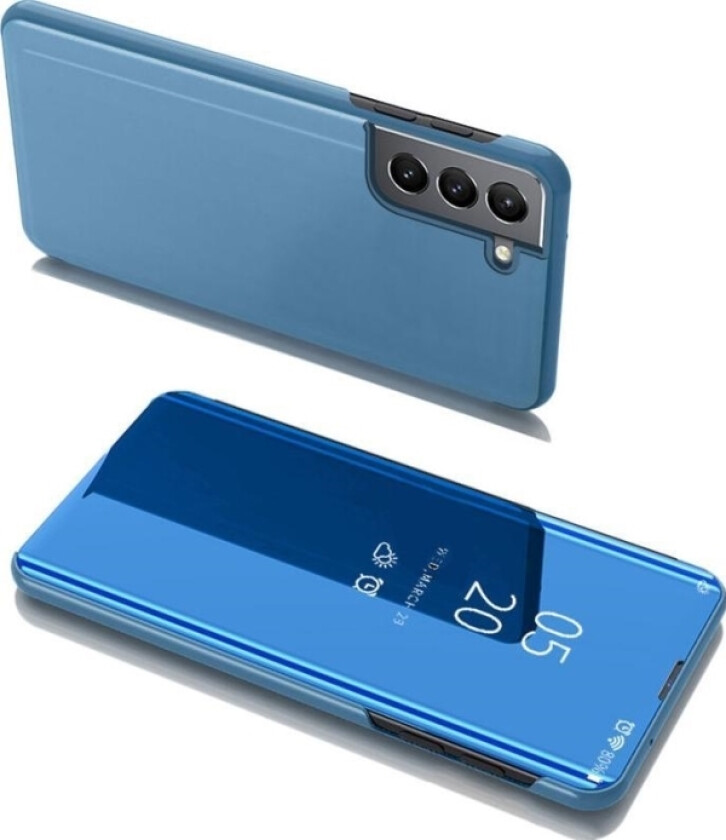 Clear View Case Flip-Deksel Til Samsung Galaxy S22+ (S22 Plus) Blå