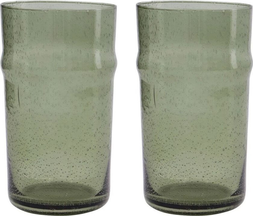 Rain glass 14 cm 2-pakning Grønn