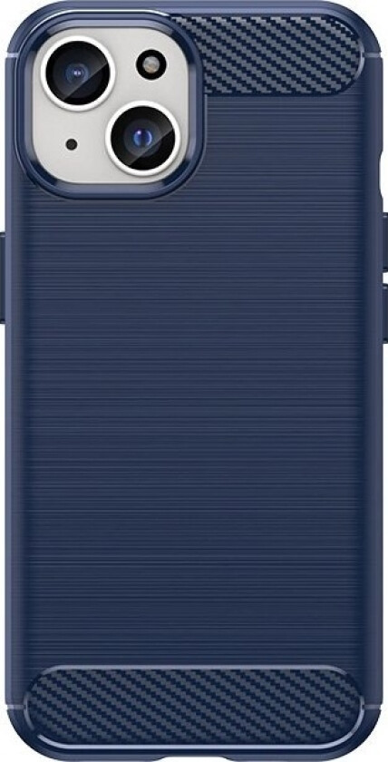 Fleksibelt Karbonmønsterdeksel Til Iphone 15 Carbon Case - Blå