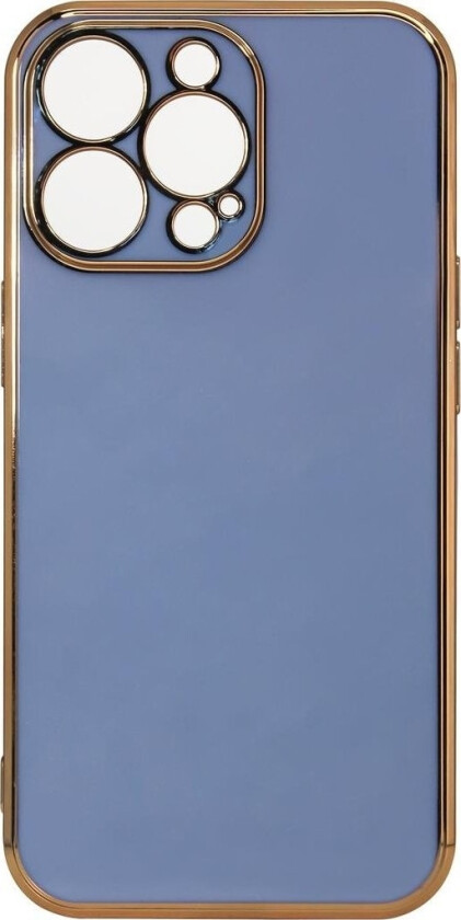 Lighting Color Case For Samsung Galaxy A12 5G Gel Dekksel Med Gull Ramme Blå