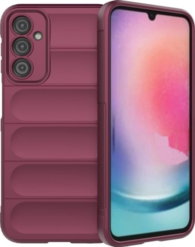 Magic Shield-Deksel Til Samsung Galaxy A24 4G Fleksibelt Rustningsdeksel Burgundy