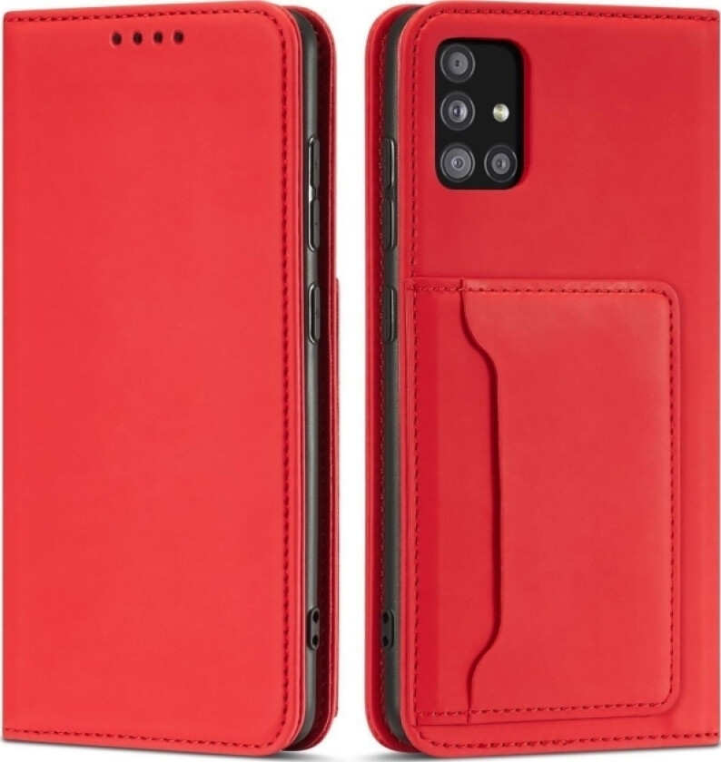 Magnet Card Case Case For Samsung Galaxy A13 5G Cover Card Lommebok Kortstativ Rød