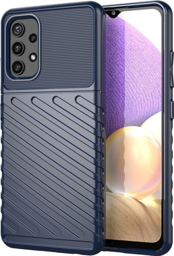 Thunder Case Fleksibelt Pansret Deksel Til Samsung Galaxy A72 4G Blå