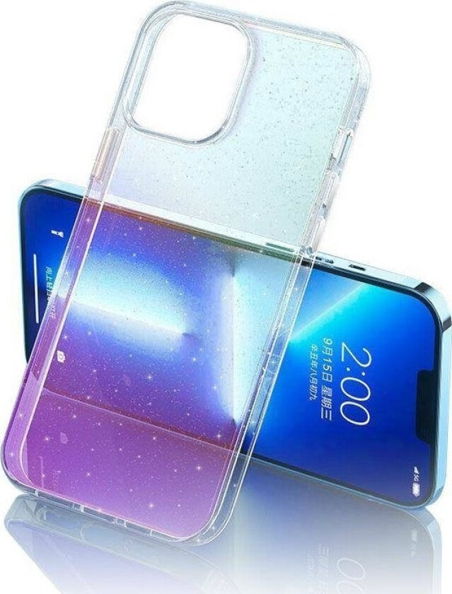 Elegant Apple Iphone 13-Deksel Rosa-Gjennomsiktig (Glitter)