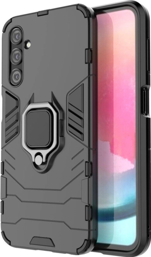 Ring Armour Deksel Til Samsung Galaxy A24 4G Pansret Deksel Magnetisk Holder Ring Sort