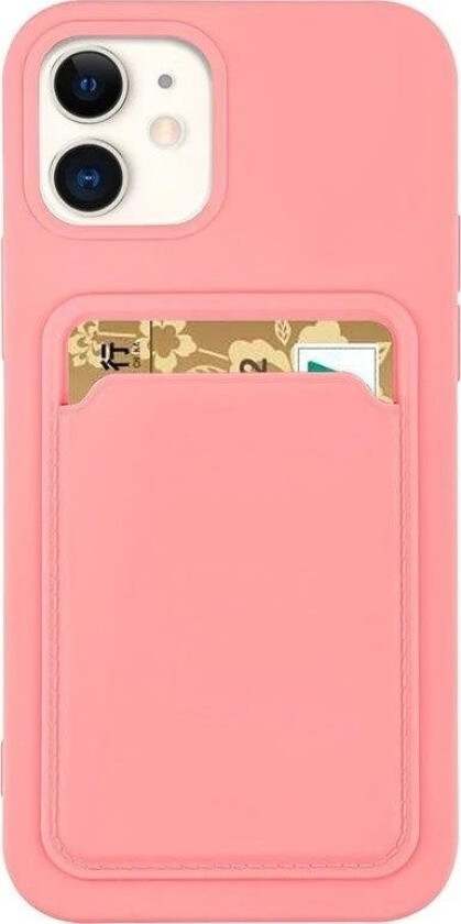 Card Case Silikon Lommebokveske Med Kortspor Dokumenter Til Samsung Galaxy A42 5G Rosa
