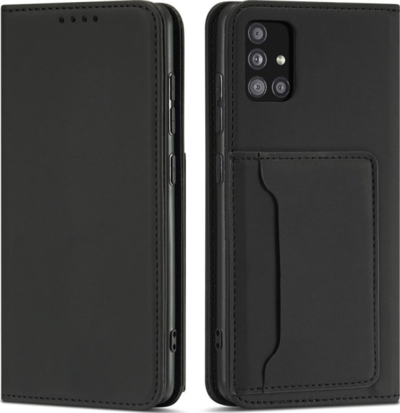 Magnet Card Case Case For Samsung Galaxy A12 5G Cover Card Wallet Card Stand Black