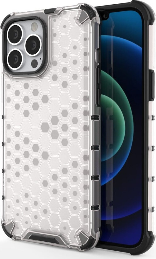 Honeycomb-Deksel Pansret Deksel Med Gelramme Iphone 13 Pro Max Gjennomsiktig