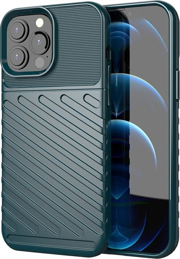 Thunder Case Flexible Armored Case Cover For Iphone 13 Pro Max Green