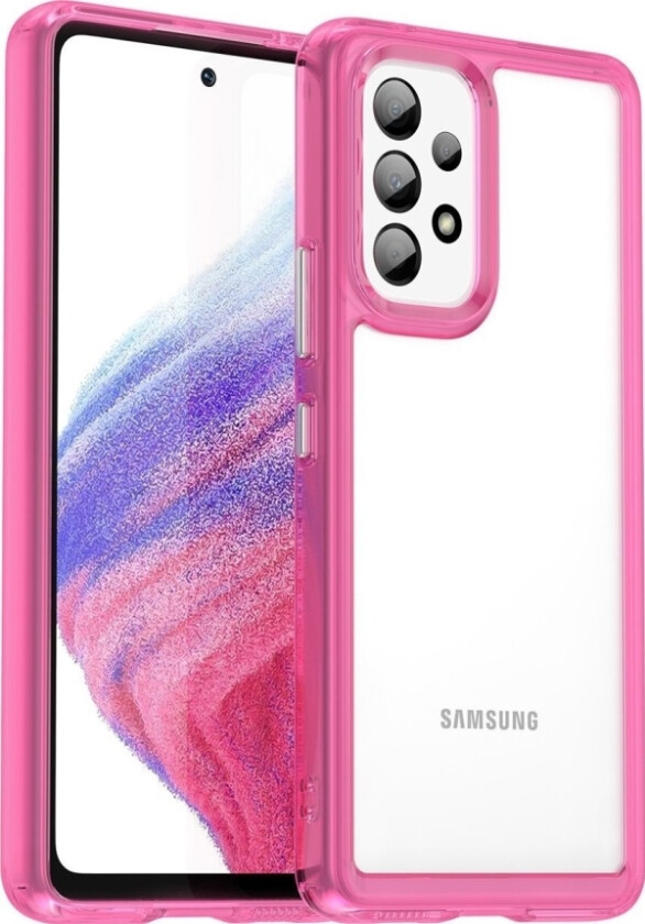Outer Space Deksler For Samsung Galaxy A53 5G-Deksel Med Fleksibel Rosa Ramme
