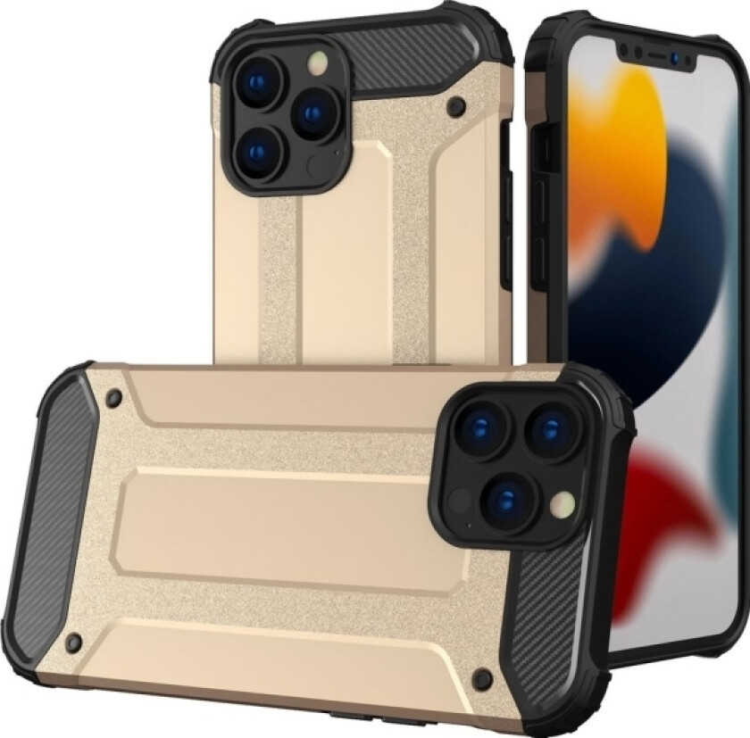 Hybrid Armor Pansret Hybriddeksel Til Iphone 13 Pro Max Gull
