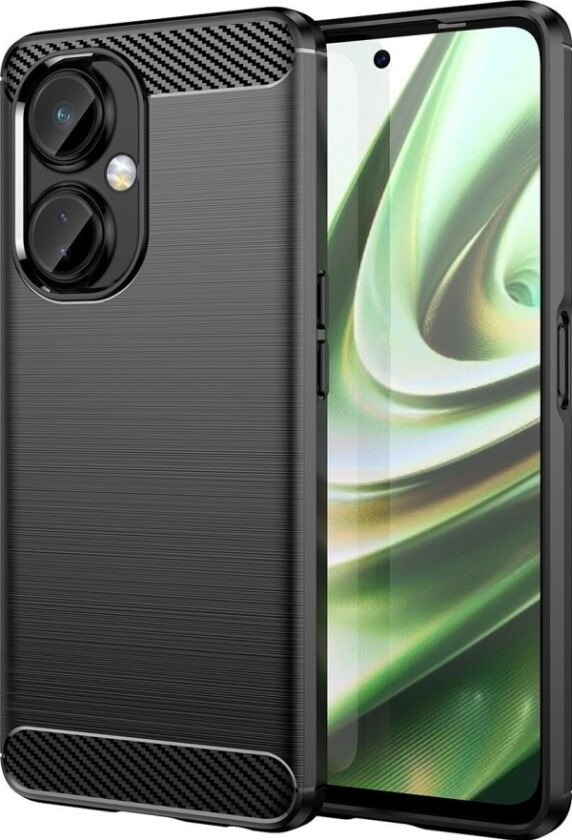 Carbon Case Oneplus Nord Ce 3 Fleksibel Silikon Karbon Case Sort