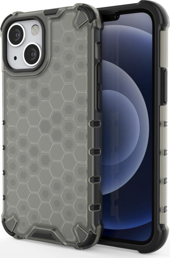 Honeycomb Pansret Deksel Med Gelramme Iphone 13 Mini Svart