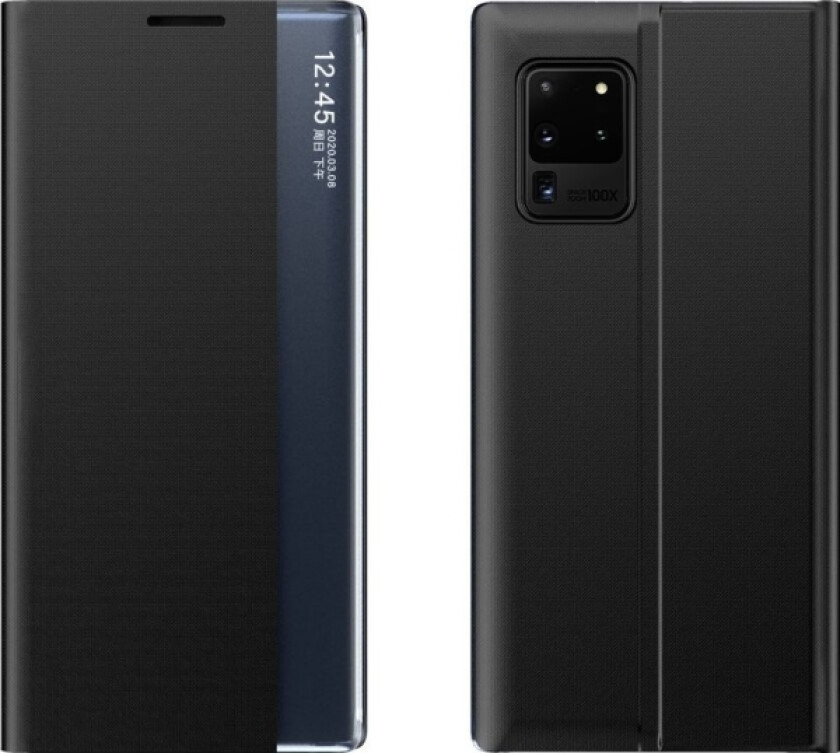 New Sleep Case-Deksel Med Klaff Og Stativfunksjon For Samsung Galaxy A02s Svart