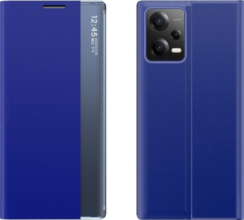 New Sleep Case-Deksel Til Xiaomi Redmi Note 12 Pro+ Deksel Med Klaffstativ Blå