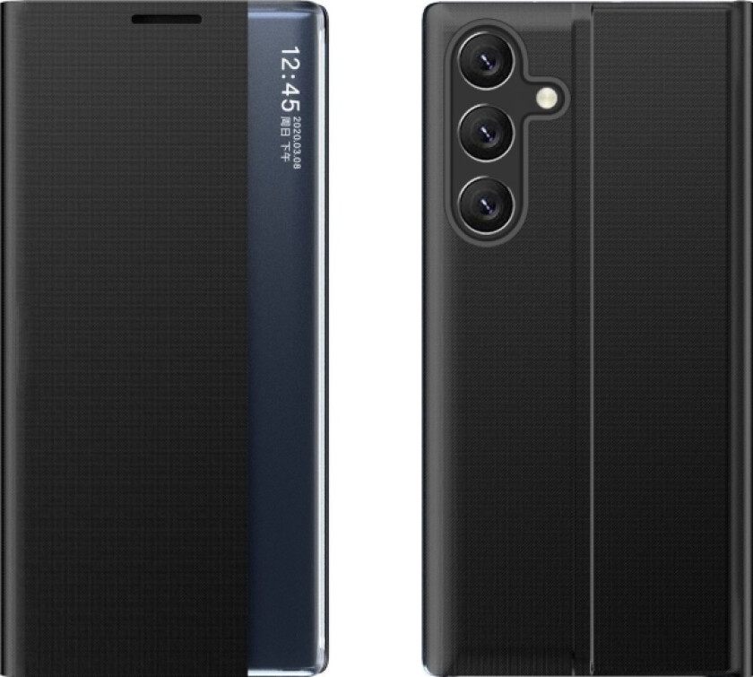 New Sleep Case-Deksel Til Samsung Galaxy A24 4G-Deksel Med Klaffstativ Sort