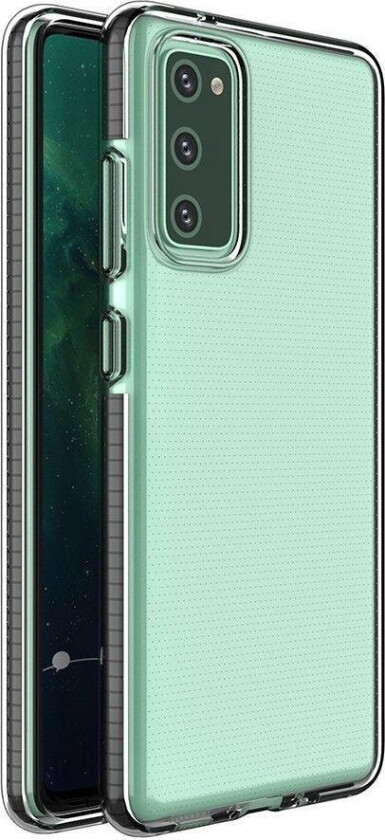 Spring Case Cover Gel-Deksel Med Fargerik Ramme Til Samsung Galaxy A02s Eu Svart