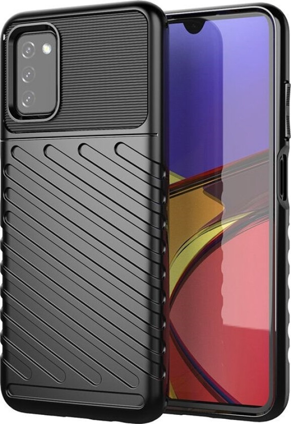 Thunder Case Fleksibelt Pansret Deksel Til Samsung Galaxy A03s Svart