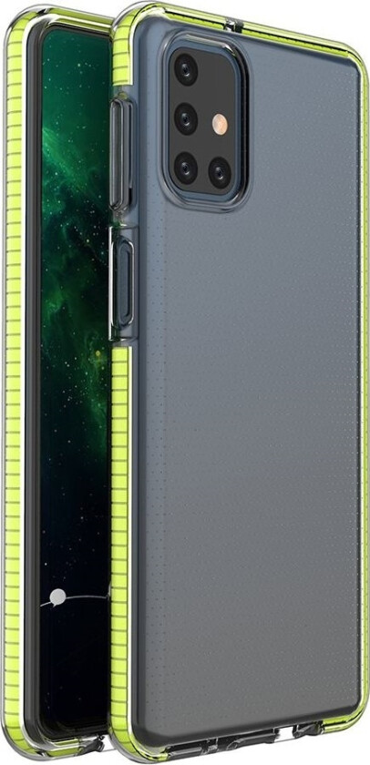 Spring Case Gel-Deksel Med En Fargerik Ramme For Samsung Galaxy M51 Gul