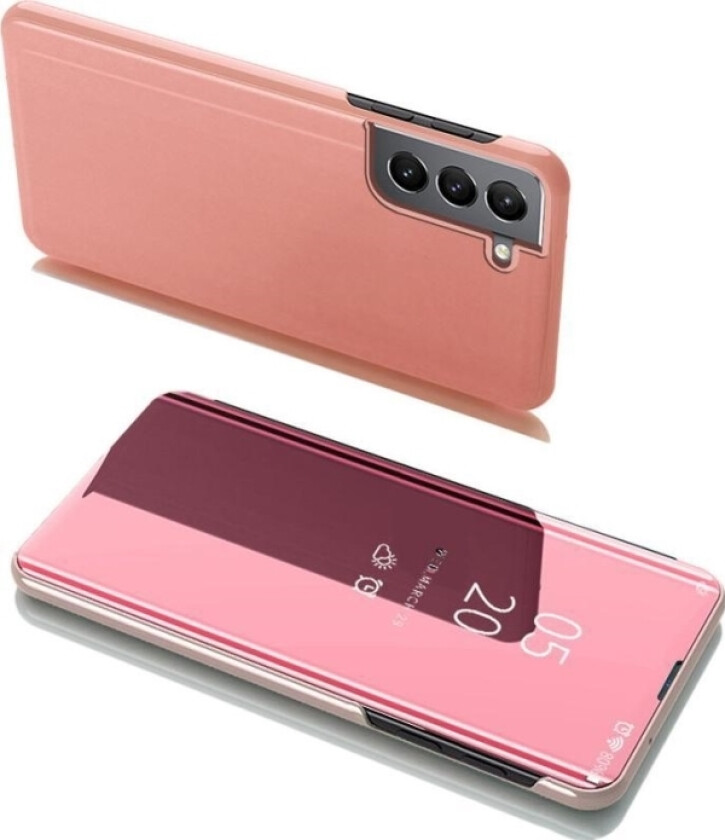 Clear View Case Flip-Deksel Til Samsung Galaxy S22+ (S22 Plus) Rosa