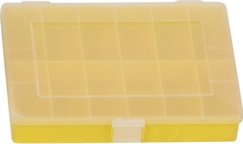 Hünersdorff Sortimentskasse (L x B x H) 250 x 180 x 45 mm Antal fag: 12 Fast underopdeling Indhold 1 stk