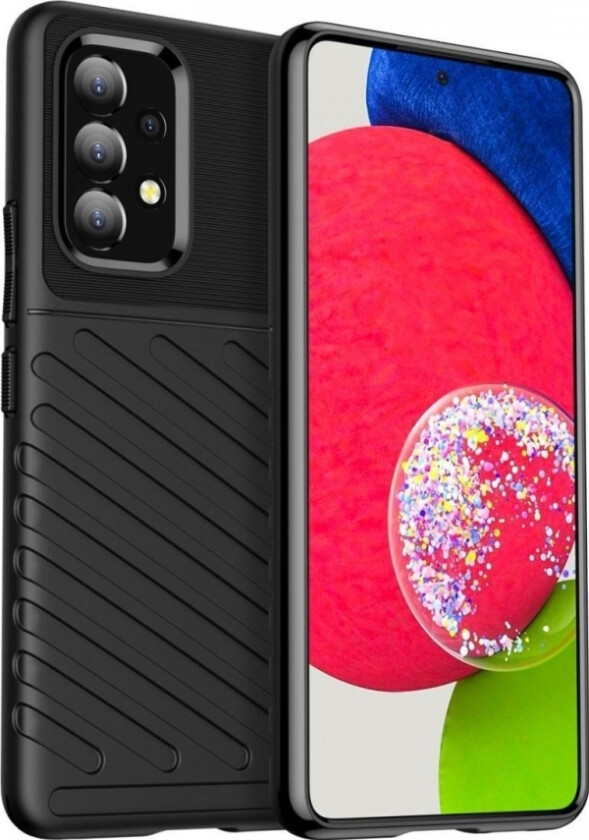 Thunder Case Fleksibelt Pansret Deksel Til Samsung Galaxy A53 5G Svart
