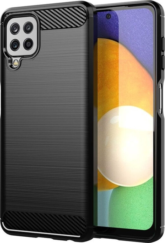 Carbon Case Fleksibelt Deksel Til Samsung Galaxy A22 4G Svart