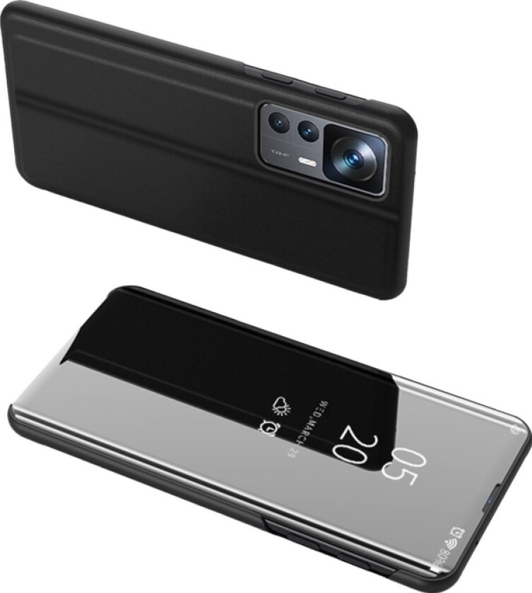 Clear View Case Etui Xiaomi 12T Pro / Xiaomi 12T Pokrowiec Z Klapk Sort