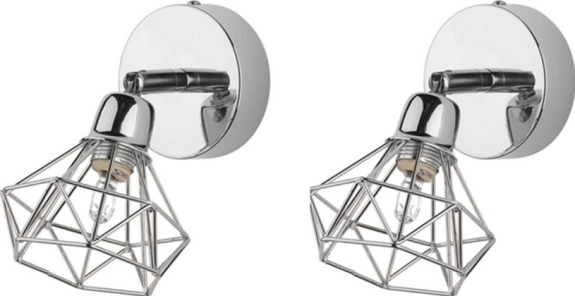 Belini Wall Lamp Set Of 2 Wall Lamps Silver Erma