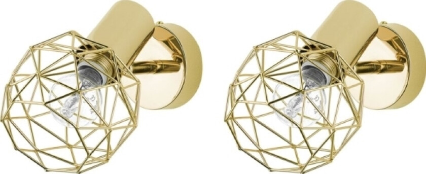 Belini Wall Lamp Set Of 2 Wall Lamps Chenab Golden Metal