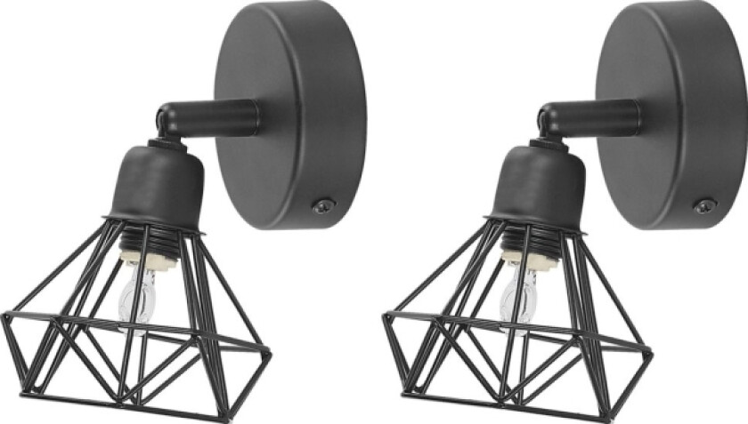 Belini Wall Lamp Set Of 2 Wall Lamps Black Erma