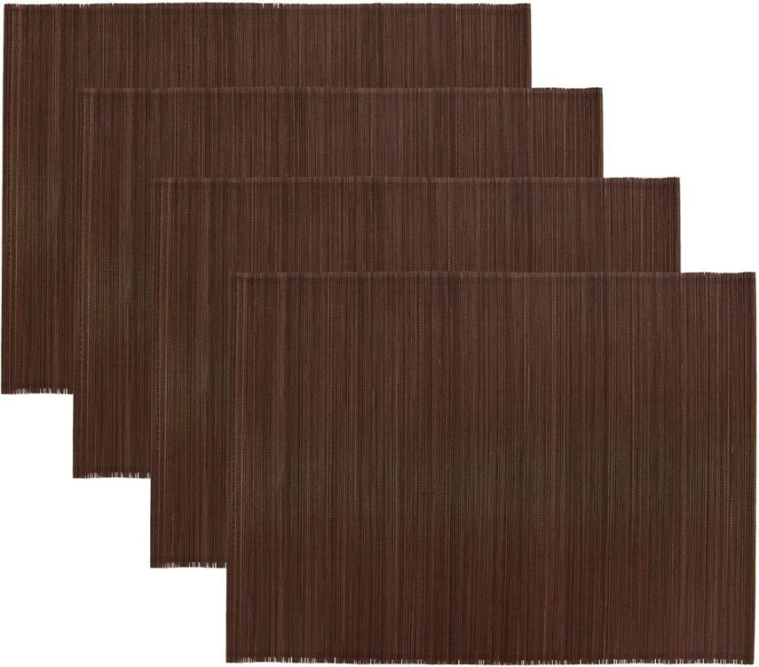 Bamb spisebrikke 33x45 cm 4-stk. Brun