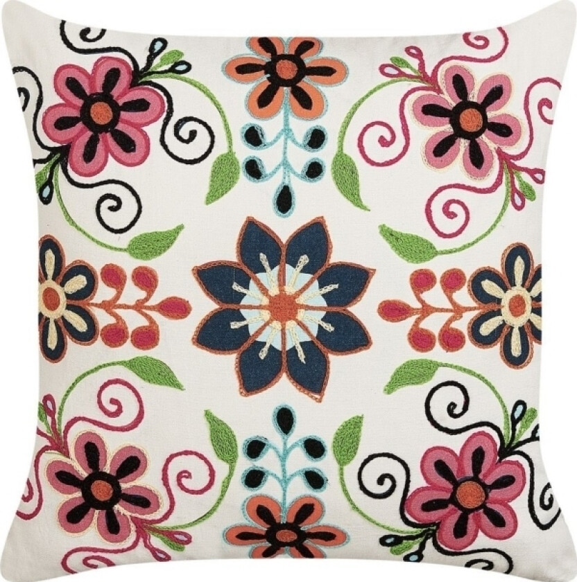 Belniana Decorative Cushion With 50 X 50 Cm Multicolored Bahraicho Flowers