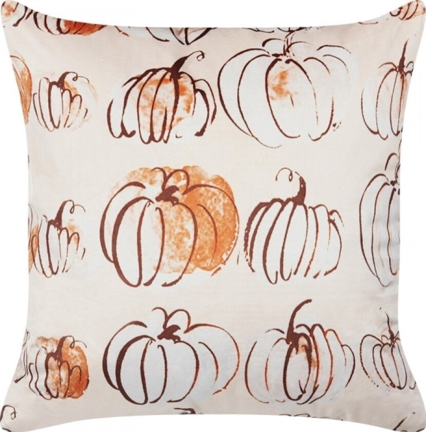 Velvet Decorative Pillow With 45 X 45 Cm Beige Cucurbita Clay