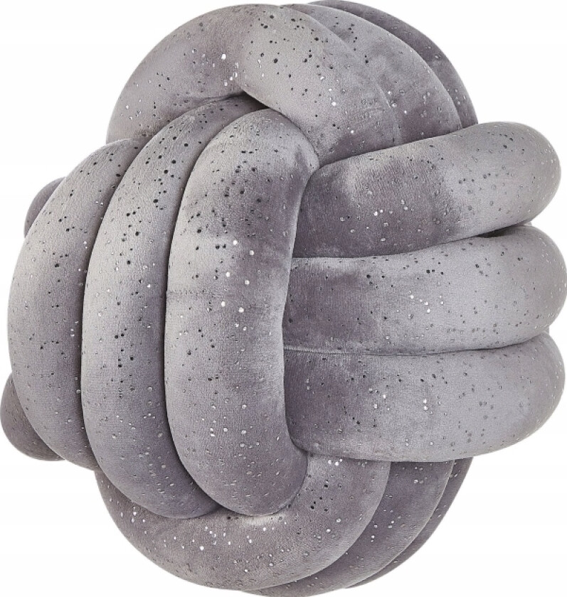 Velvet Decorative Pillow With 30 × 30 Cm Gray Paint Brocade