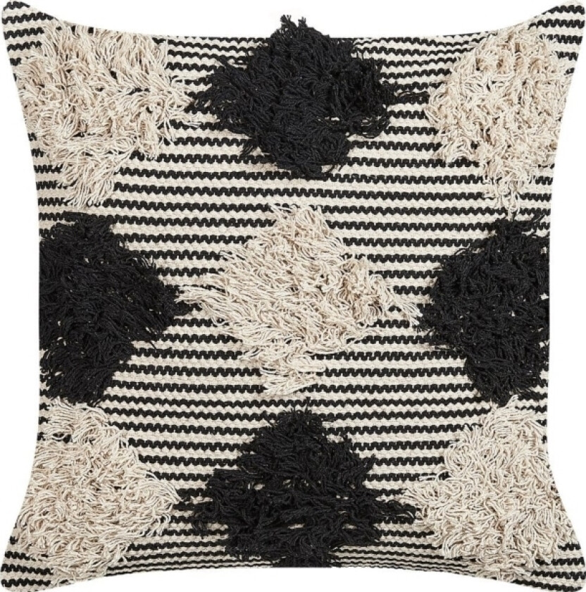 Bavelniana Decorative Cushion, 50 X 50 Cm Yellow-Black Bhusavale.
