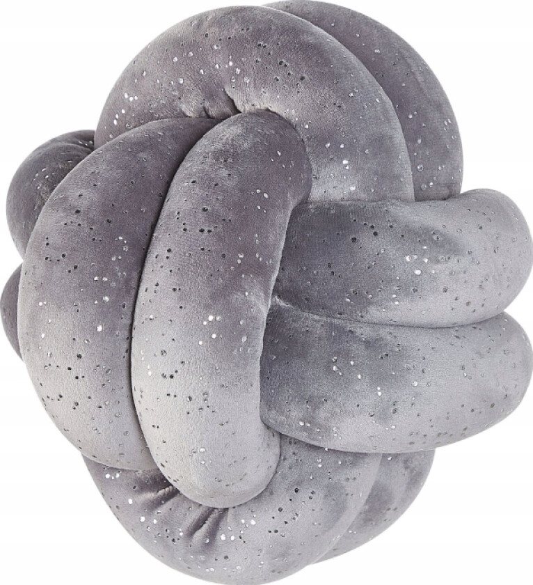 Velvet Decorative Pillow With 20 × 20 Cm Gray Paint Brocade