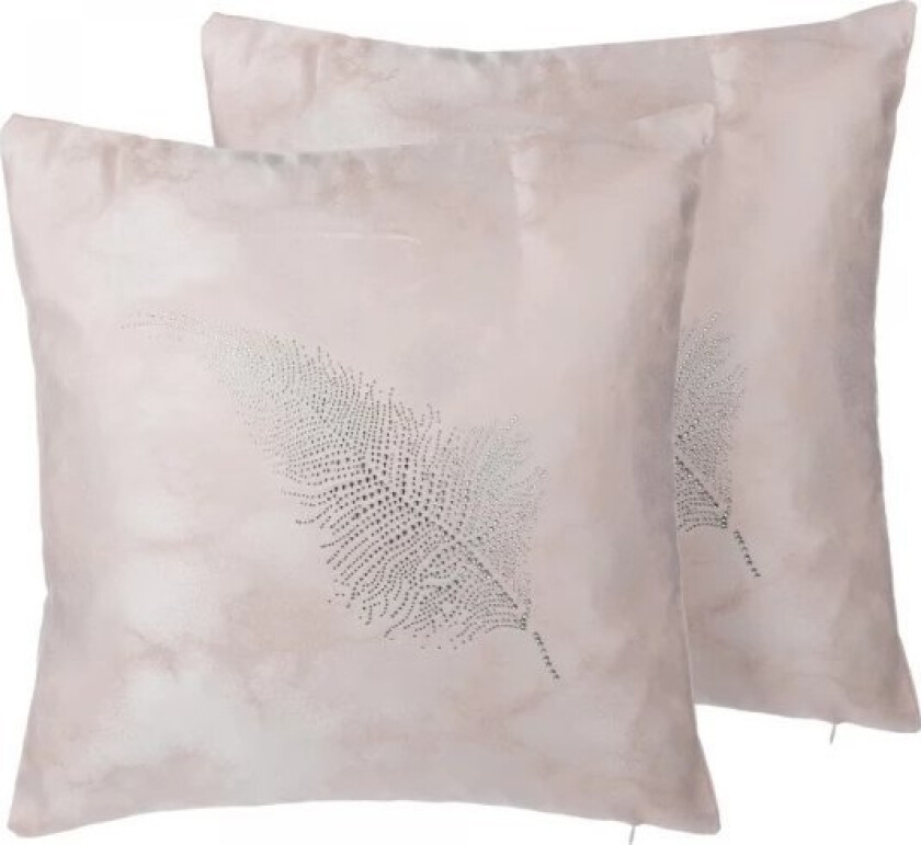 Lumpur 2 Decorative Cushions 45 X 45 Cm In Pink Silence Feather