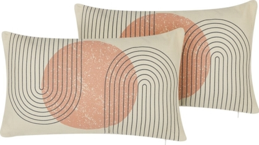 2 Decorative Cushions, 30 X 50 Cm Multicolored Gerber.