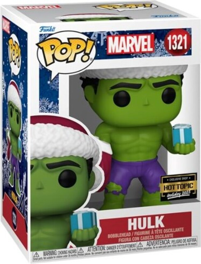 - POP Vinyl Excl Marvel Hulk in santa hat - Figur