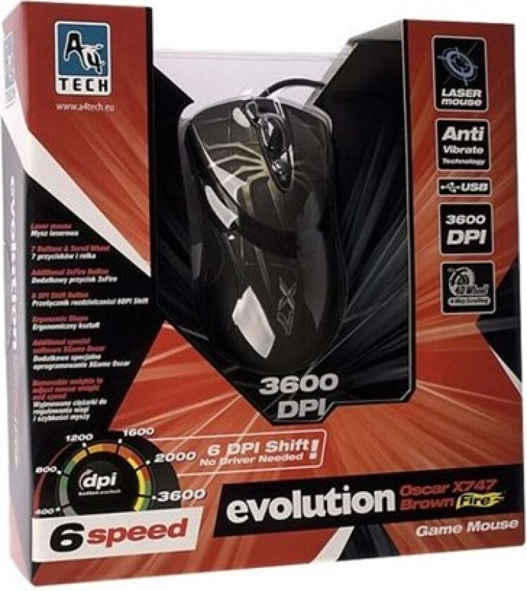 EVO XGame Laser Oscar X747 Brown Fire - Mus - Laser - 7