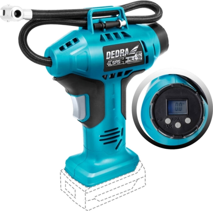 bilkompressor Pistolkompressor 11bar 18V LCD