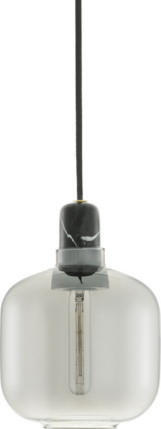 Amp lampe liten grå-sort