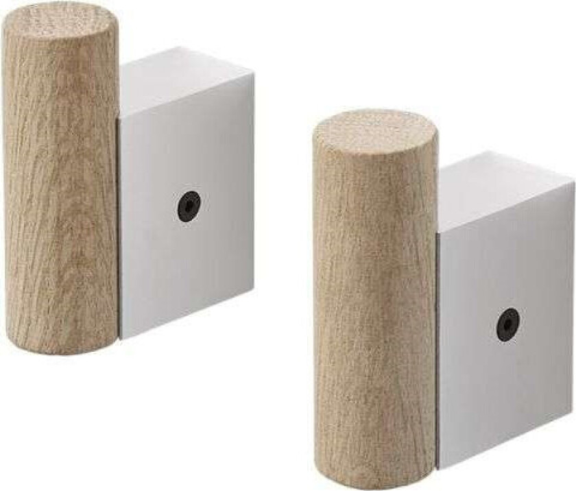 Attach knagg 2-stk. Oak-aluminum