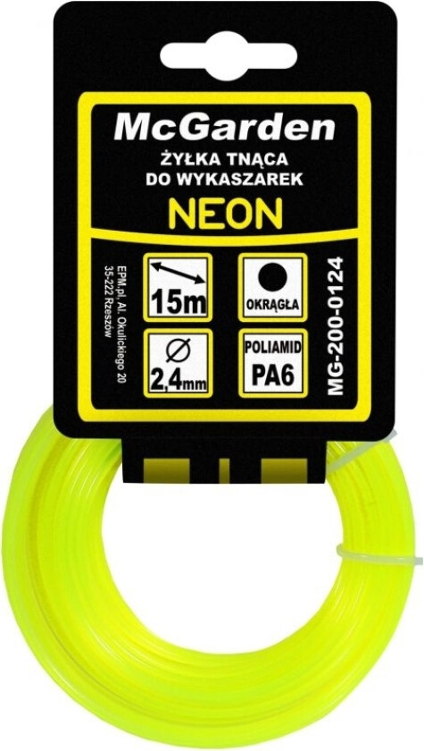 McGarden rund buskrysslinje neon 3,0 mm 15 m (MG-200-0130)